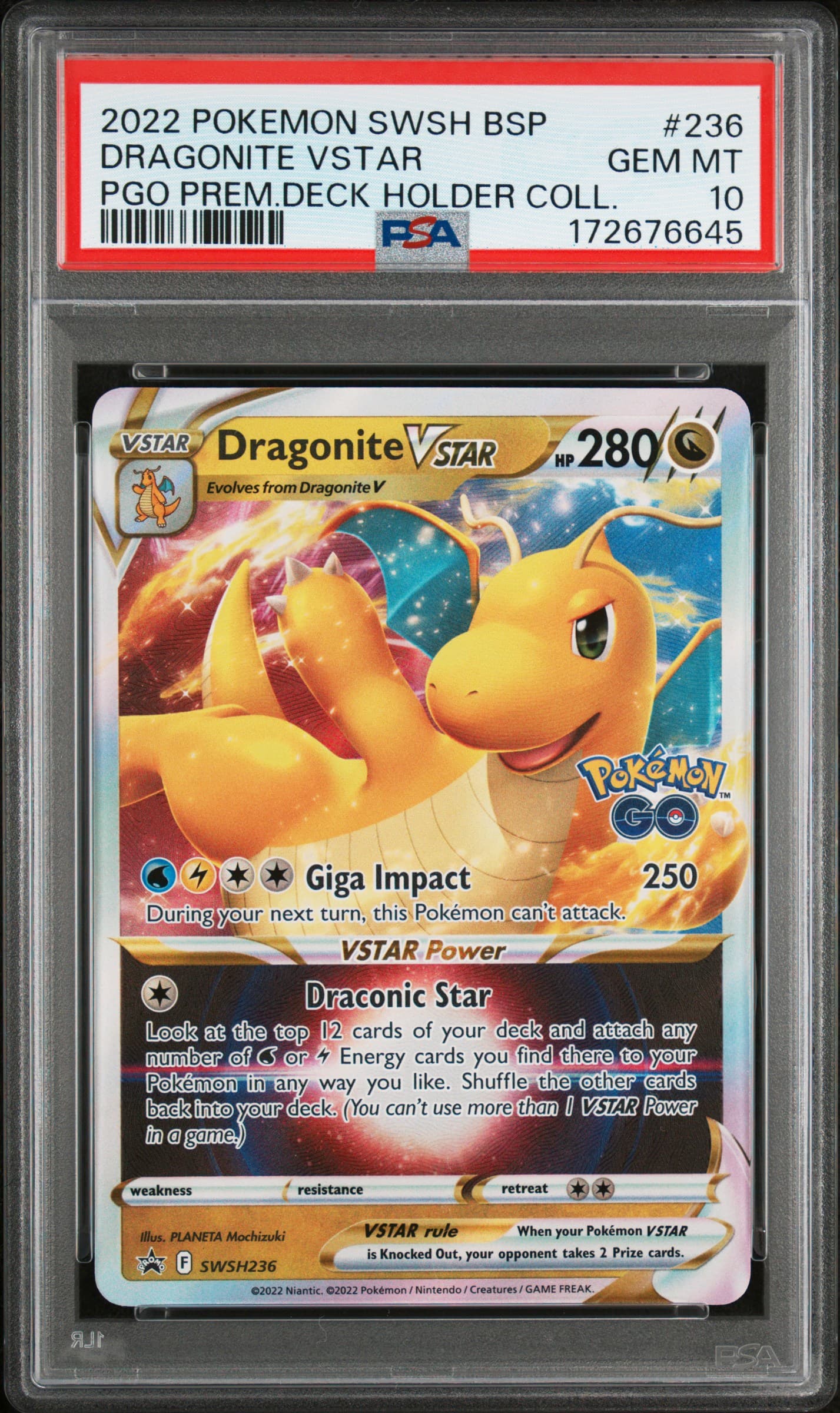2022 Pokémon Sword & Shield Black Star Promos #236 Dragonite VSTAR