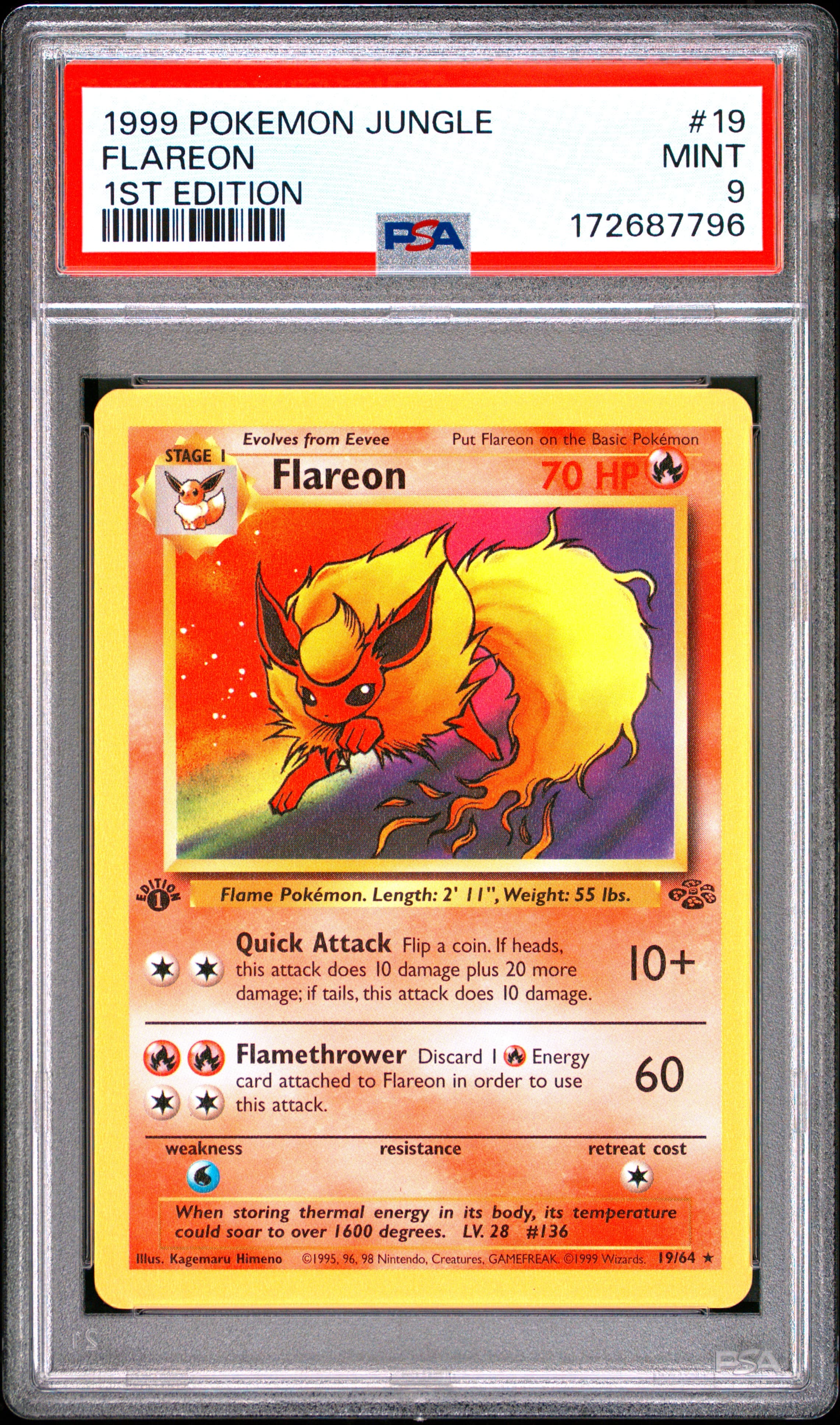 1999 Pokémon Jungle #19 Flareon